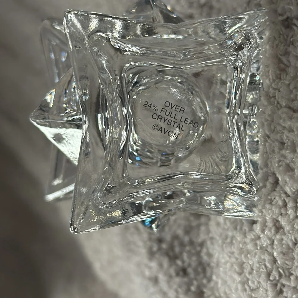 Set o/2 Over 24% Full Lead Crystal Candle holders -tapers. Star shaped.See pics